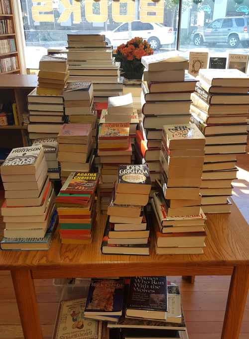 Large Stacks of Books